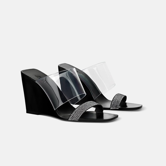 Zara Shoes - Zara Vinyl Wedges
